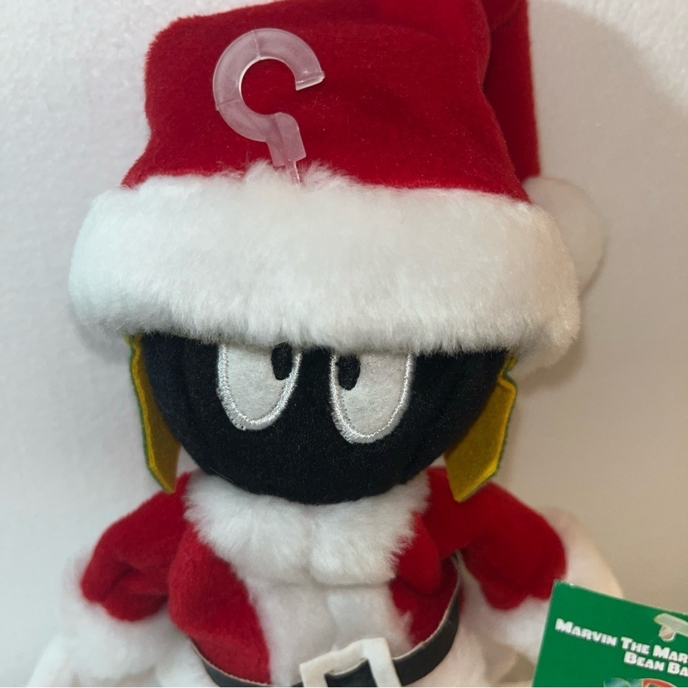 Warner Bros Studio 1998 Marvin The Martian Santa Bean Bag, Peace On Earth - Picture 6 of 8